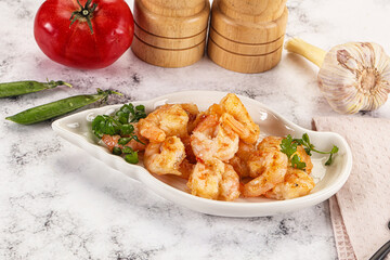 Stir fried prawn in sweet and sour sauce