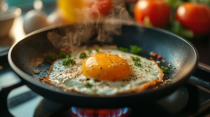 Close-Up of Plant-Based Egg Substitute Cooking in Pan