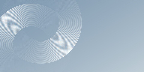 Naklejka premium Abstract circle on gray background. Geometric stripe line art design