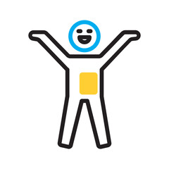 Vector multicolor icon for Joy