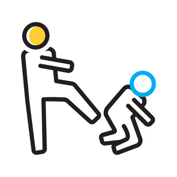 Vector multicolor icon for Hostile