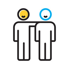 Vector multicolor icon for Brothers
