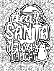 Christmas Quote Coloring Page for Adults. Christmas Motivational Quote Coloring Page. 
