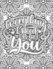 Christmas Quote Coloring Page for Adults. Christmas Motivational Quote Coloring Page
