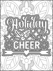 Christmas Quote Coloring Page for Adults. Christmas Motivational Quote Coloring Page