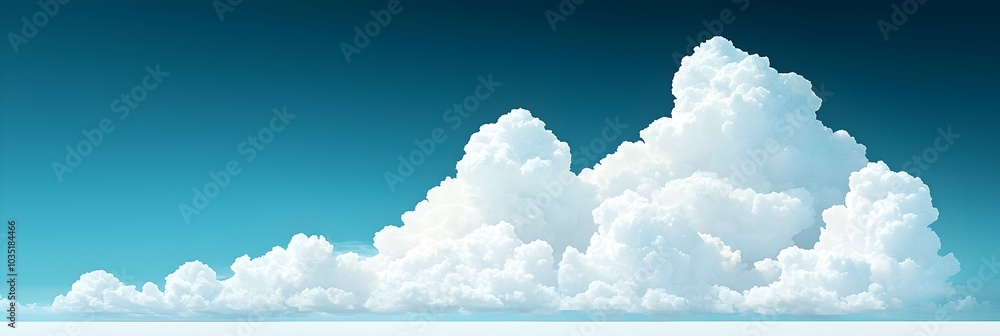 Poster soft wispy pastel clouds create a dreamy whimsical atmosphere evoking a sense of calm peace and wond