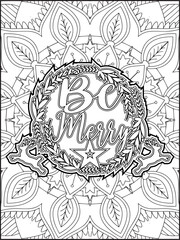 Christmas Quote Coloring Page for Adults. Christmas Motivational Quote Coloring Page