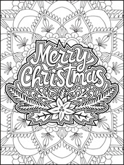 Christmas Quote Coloring Page for Adults. Christmas Motivational Quote Coloring Page