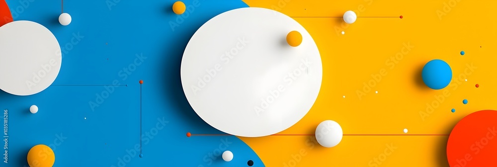 Aufkleber striking minimalist abstract geometric artwork featuring clean layouts and bold vibrant color palett