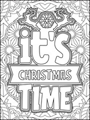 Christmas Quote Coloring Page for Adults. Christmas Motivational Quote Coloring Page