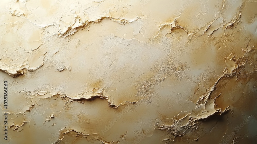 Poster This composition features a textured beige wall with abstract layers and soft shadows, creating a calming and organic appearance ideal for interior decor.