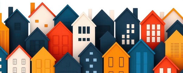Infographic showing economic benefits of affordable housing solutions, with data on job creation, economic stability, and housing access, illustration