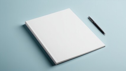 The us letter perfect bound cover mockup provides a realistic representation of your softcover designs, perfect for displaying books, brochures, and magazines in professional presentations