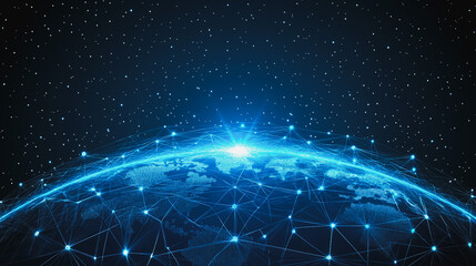 Abstract business network Around the world and charts and graphs with statistics to innovative analyze business potential and forecast future development of companies growth.