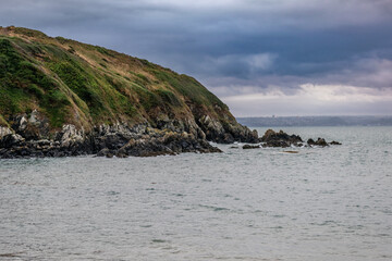 Seaside landscape near Pleneuf val andre, Armor Coast, Brittany in France