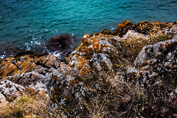 Seaside landscape near Pleneuf val andre, Armor Coast, Brittany in France