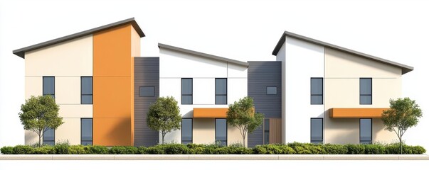 Obraz premium Architect presenting affordable housing designs, showcasing innovative, budgetfriendly solutions for housing during a recession, 3D illustration