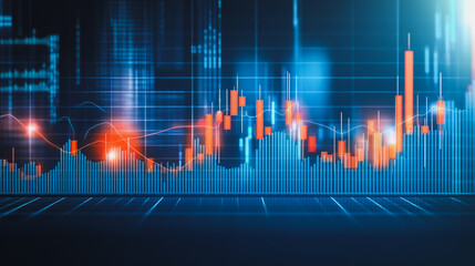 Fototapeta premium Abstract business and charts and graphs with statistics to innovative analyze business potential and forecast future development of companies growth.