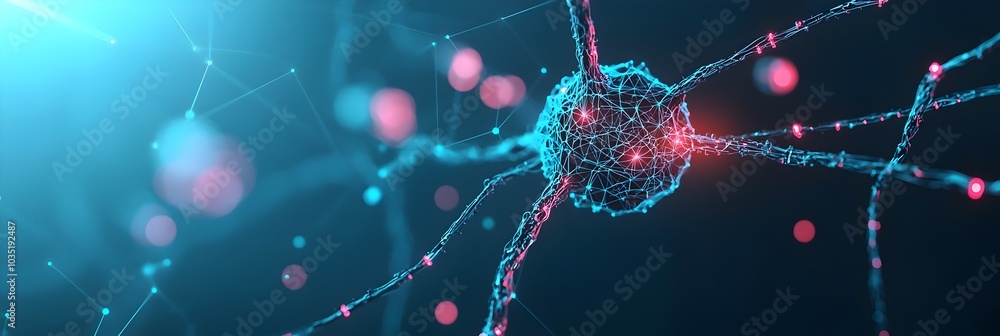 Poster Captivating glowing neon fractal patterns flow and morph in an abstract visually striking digital artwork set against a dark mysterious backdrop