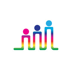 Colorful People and Community Logo Vector