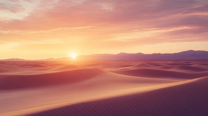 Obraz premium Sunset Over Desert Dunes