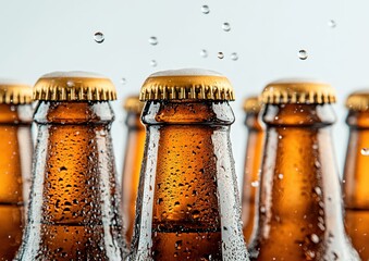 Cold Beer Bottles.