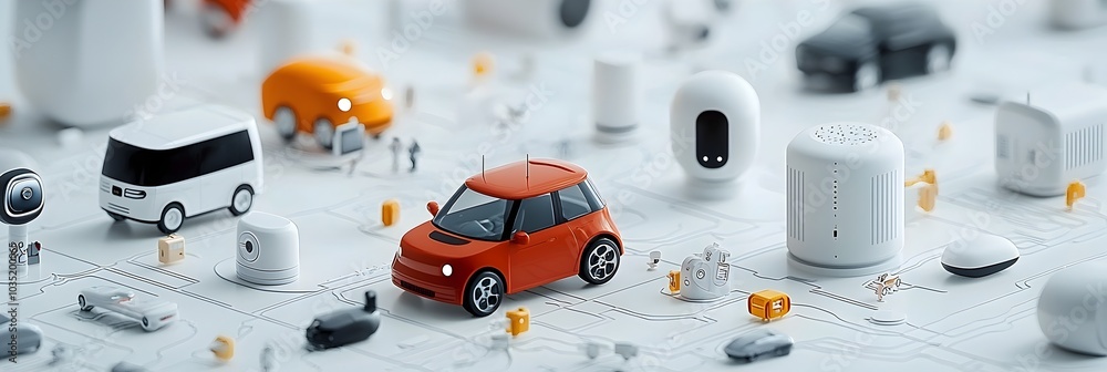 Poster Interconnected IoT devices forming a wireless smart network enabling digital transformation data driven automation and intelligent connectivity across industries and infrastructure