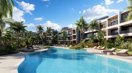A modern condominium complex with premium facilities, symbolizing a strong real estate investment with high resale potential