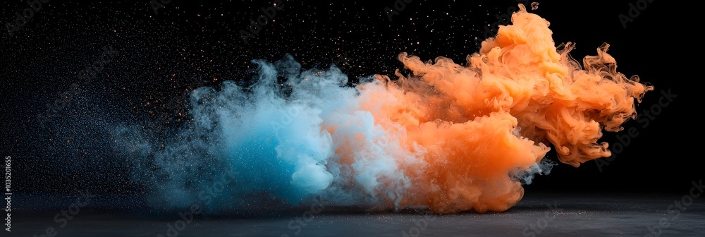 Aufkleber Mesmerizing Swirls of Colorful Smoke Forming Abstract Shapes in a Dynamic and Captivating Visual Display