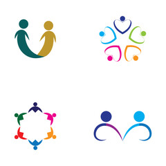 Colorful People and Community Logo Vector