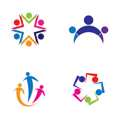 Colorful People and Community Logo Vector