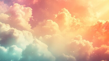 Dreamy Cloudscape with Soft Color Gradients