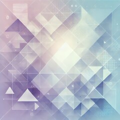 Fototapeta premium Abstract polygonal background in soft pastel tones of pink, purple, and blue. Geometric design for wallpaper or web template