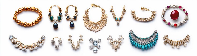 Obraz premium Statement jewelry, Bold necklaces, earrings, rings that draw attention