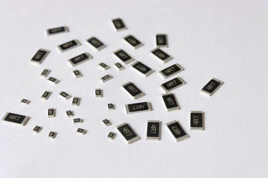 Various smd resistors, with different case, electronic components
