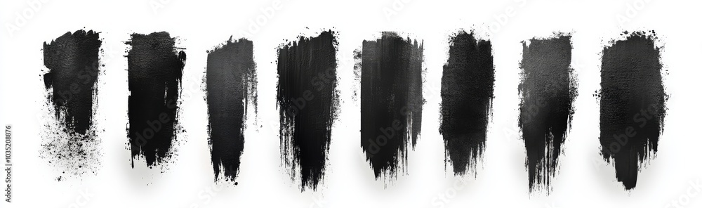 Poster the set of distressed black texture includes a dark grainy texture on a white background. a dust ove