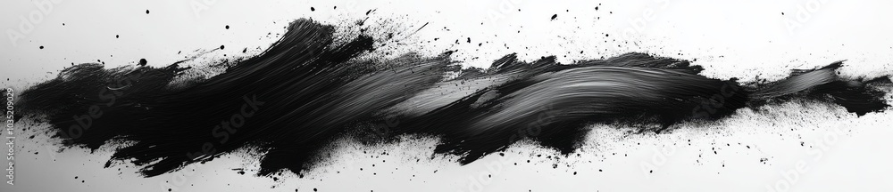Poster set of isolated brushstrokes with ink splashes. ink background for text. splatters of dirty ink, sta