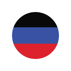 Fototapeta premium Donetsk People's Republic flag circle icon design. Vector illustration