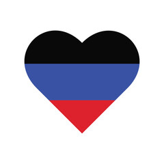 Donetsk People's Republic flag heart icon design. Vector illustration