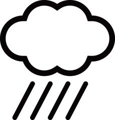 雨雲のアイコンイラスト