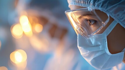 Workers in a cleanroom environment assembling medical devices, medical device production, high-tech health manufacturing
