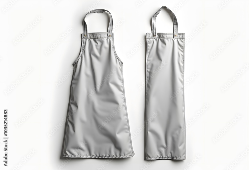 Poster blank apron with strap mockup, top view, 3d rendering. empty chef or waiter uniform mock up, isolate