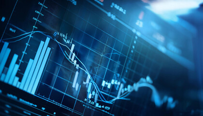 Close-Up of Data Charts and Graphs on a Computer Screen