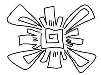 Hand drawn flower isolated. Doodle sketch of flowers, blossom scribble design elements, bloom drawing