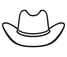 Cowboy hat icon outline. Cowboy hat illustration, Cowboy hat vector