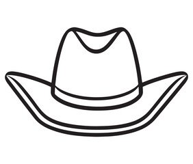 Cowboy hat icon outline. Cowboy hat illustration, Cowboy hat vector