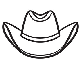 Cowboy hat icon outline. Cowboy hat illustration, Cowboy hat vector