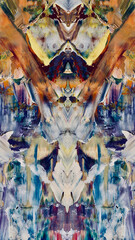 Abstract background art . Ethnic pattern. Mixtures of oil paint. Trendy hand painting canvas. Wall decor and Wall art prints Idea. 3D Texture. Art object