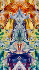 Abstract background art . Ethnic pattern. Mixtures of oil paint. Trendy hand painting canvas. Wall decor and Wall art prints Idea. 3D Texture. Art object