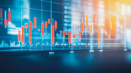 Abstract business  and charts and graphs with statistics to innovative analyze business potential and forecast future development of companies growth.